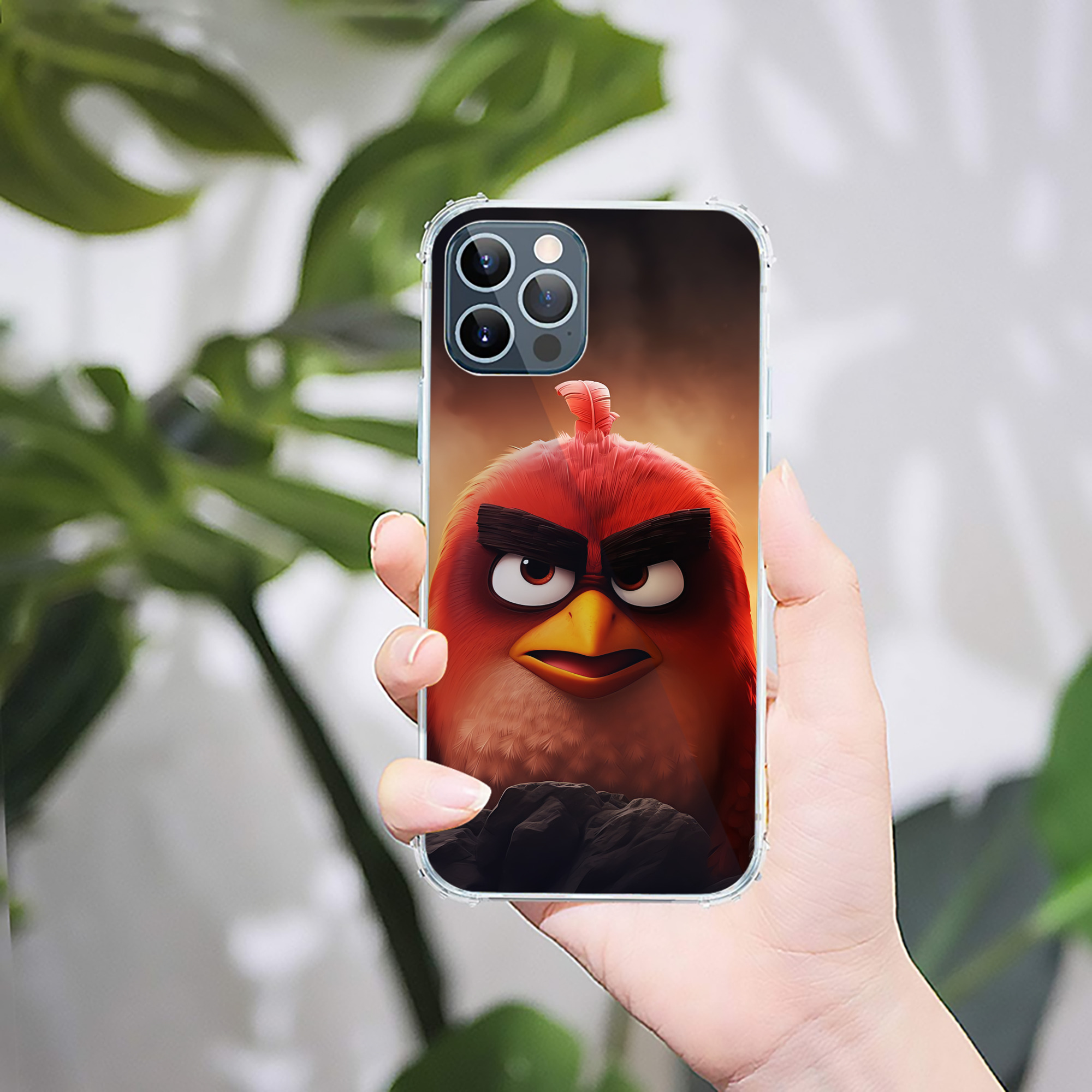 （画像用） Angry Birds アングリーバード 【iPhone 12シリーズ対応】透明スマホケース（クリアソフトケース）